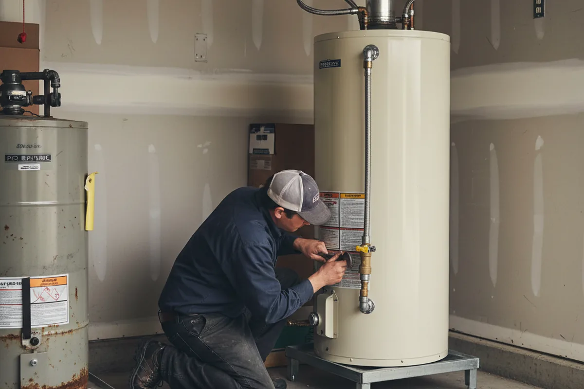 Water heater and shutoff valve replacement in Rockfield