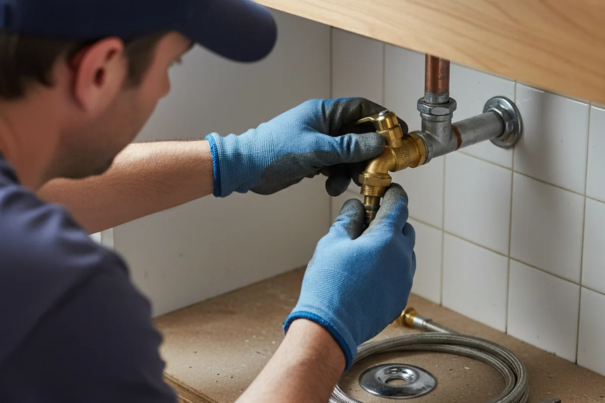 Shutoff valve and fitting work during Emergency Plumbing in Rockfield